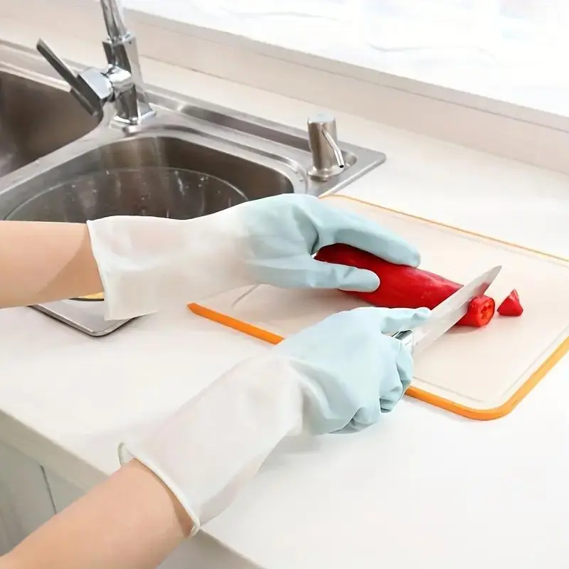 GOOD Random Color  Kitchen Cleaning Gloves (3 Pairs), Waterproof Kitchen Cleaning Gloves, Non-slip Household Cleaning Gloves, Durable Laundry Gloves, Cleaning Supplies, Household Cleaning Tools 2