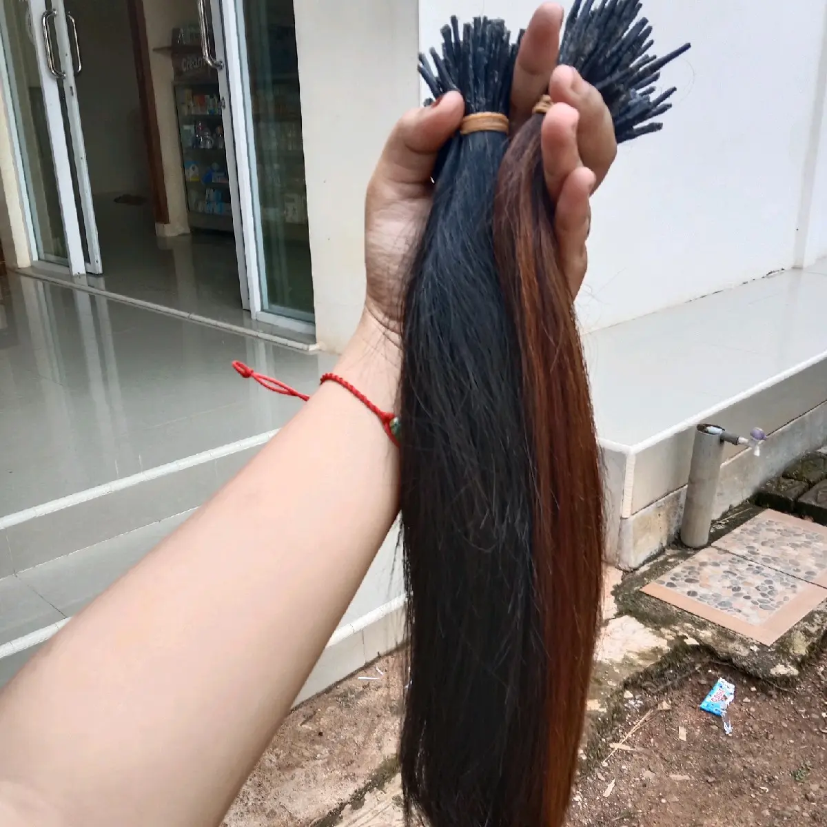 rambut sambungan 42cm kualitas standar (KHUSUS UNTUK YANG SERIUS ORDER) WAJIB ASLII100% WAJIB BACA DESKRIPSI PRODUK