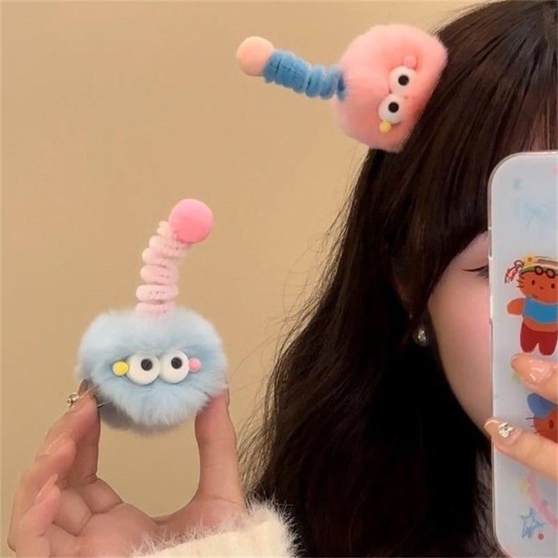 Kẹp Tóc Búp Bê Xấu Xí Cho Nữ, Kẹp Mỏ Vịt Bóng Nhồi Bông Vui Nhộn, Kẹp Tóc Hoạt Hình Dễ Thương, Kẹp Tóc Bên Sáng Tạo