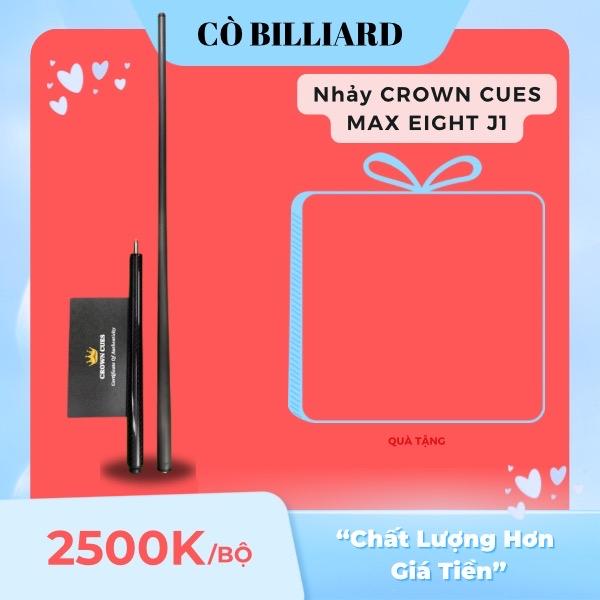 Cơ bida lỗ thuần nhảy CROWN CUES MAX EIGHT J1 độc quyền tại cò billiard shop Toy Đồ Chơi