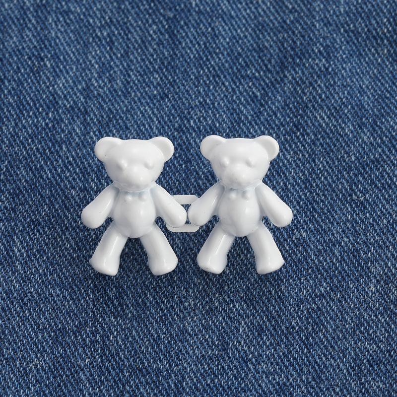 Product Introduction of 1Pair Nail-free Jeans Bear Waist Buckle Removable Closing Artifact Invisible Snap Button Tightening Waistband Button Adjustable 22