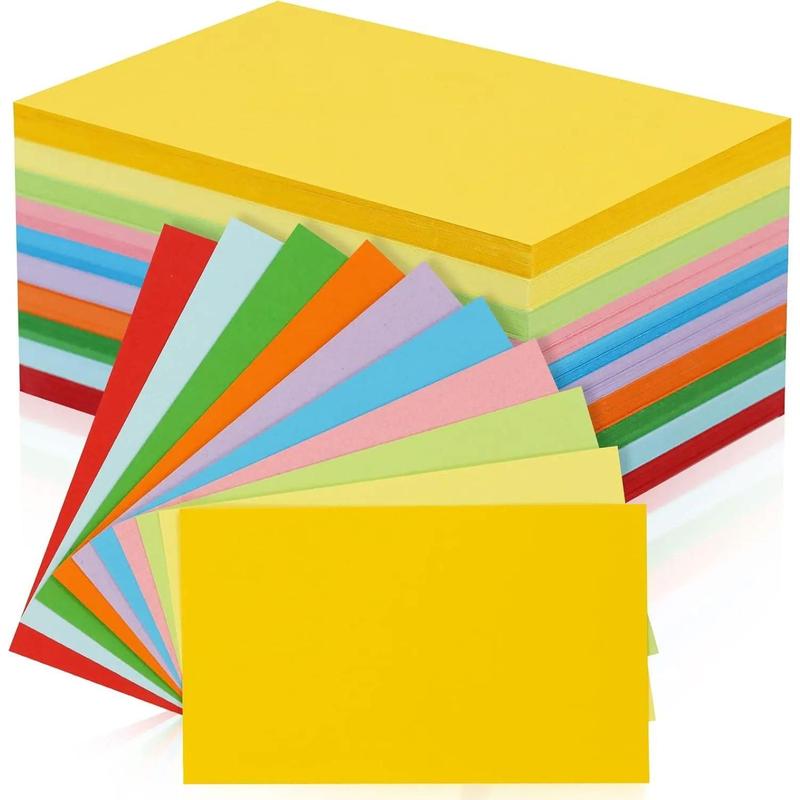 300 PCS Colored Index Cards, 3x5 Inches Flash Cards, Heavy Note Cards ...