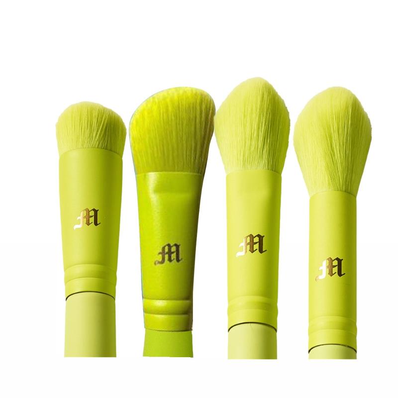 Made By Mitchell 4 Piece Face Brush Set With Pouch