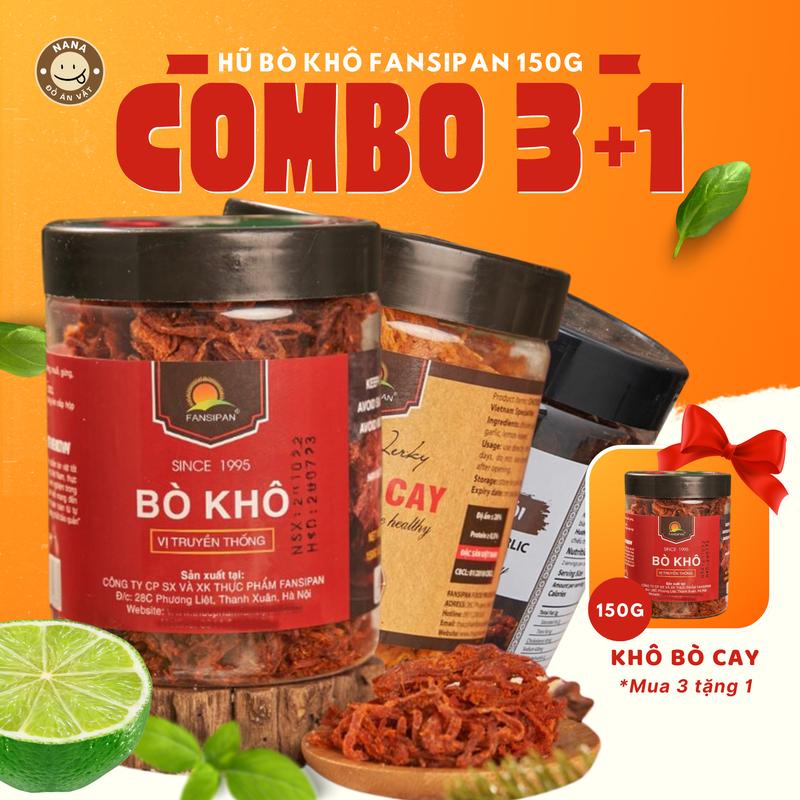 [COMBO BÁ CHÁY] X3 Hũ Khô Bò, Khô Gà, Khô Heo Cháy Tỏi Tặng 1 Hũ Khô Bò 50g Fansipan, Snack Cay Thơm Ngon, Bùng Vị, Đảm Bảo Vệ Sinh An Toàn Thực Phẩm