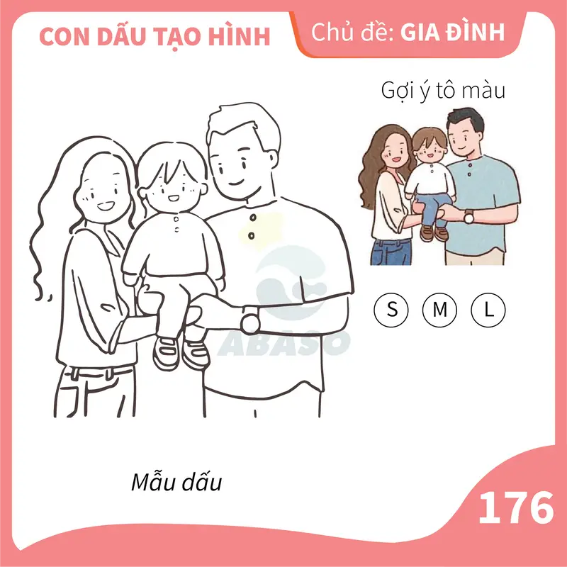 Dụng cụ tạo hình vẽ bánh Kem - Chủ đề Gia Đình 3