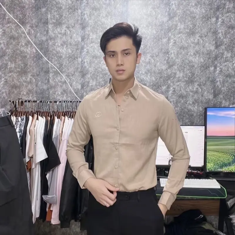 SM - LUXURY - chất liệu đũi - trơn mầu - xanh bã trầu - chất liệu mềm mịn - có co giãn - thoáng mát - thấm hút mồ hôi 7