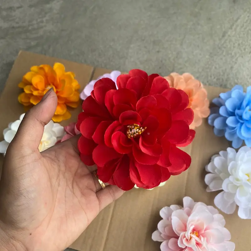 đầu bông cúc mặt trời to 10cm - hoa trang trí hộ quà - oản tài Lộc- cổng cưới - studio 6
