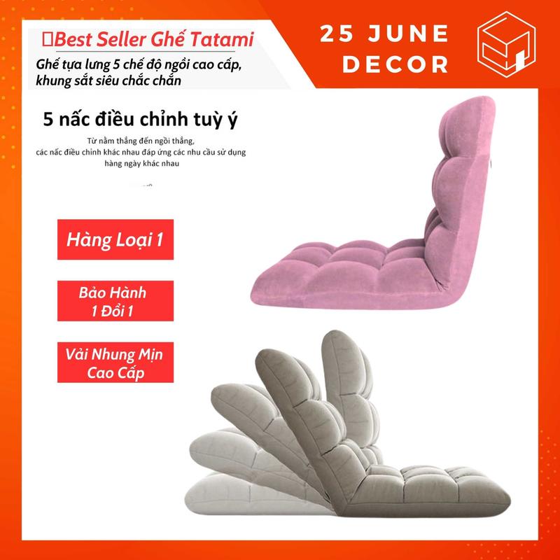  Ghế Tựa Lưng Tatami Ghế Ngồi Bệt 5 Chế Độ Giúp Tựa Lưng Thoải Mái Nhiều Màu Lựa chọn 