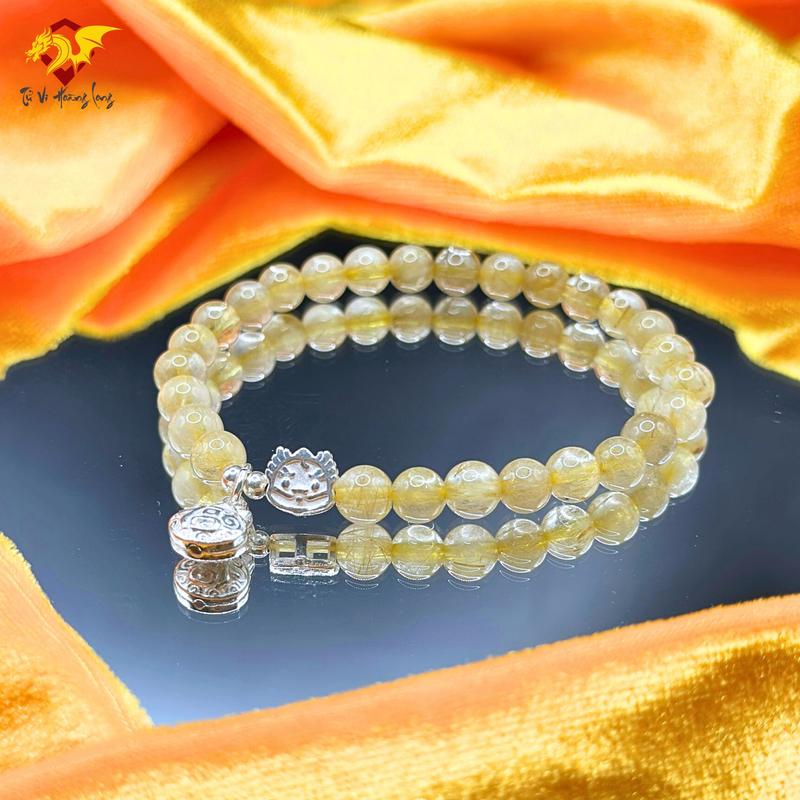 Vòng Tay TA Tóc Vàng 6 Li - Hợp mệnh Thổ, Kim 4