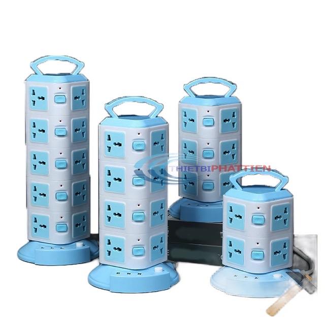 Ổ cắm điện thông minh nhiều tầng kết hợp sạc USB chống giật điện