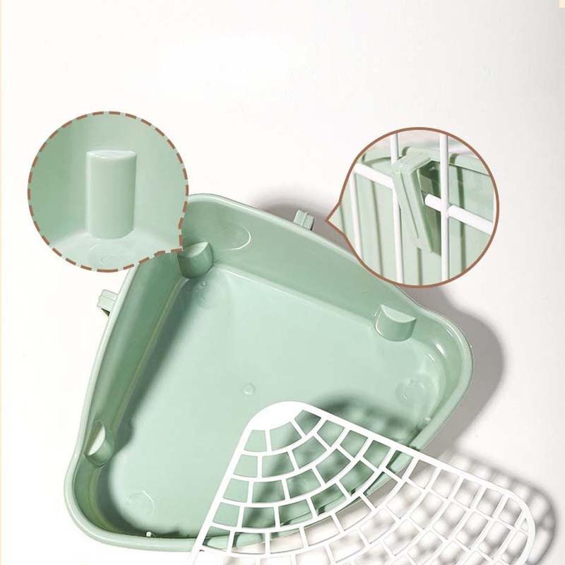 SPUNO Pan Keep Paws Dry Bedding Box Ferrets Bunny Potty Trainer Pet Supplies Ferrets Potty Tray Rabbit Litter Box Rabbit Pee Pad Pet Toilet Potty 6