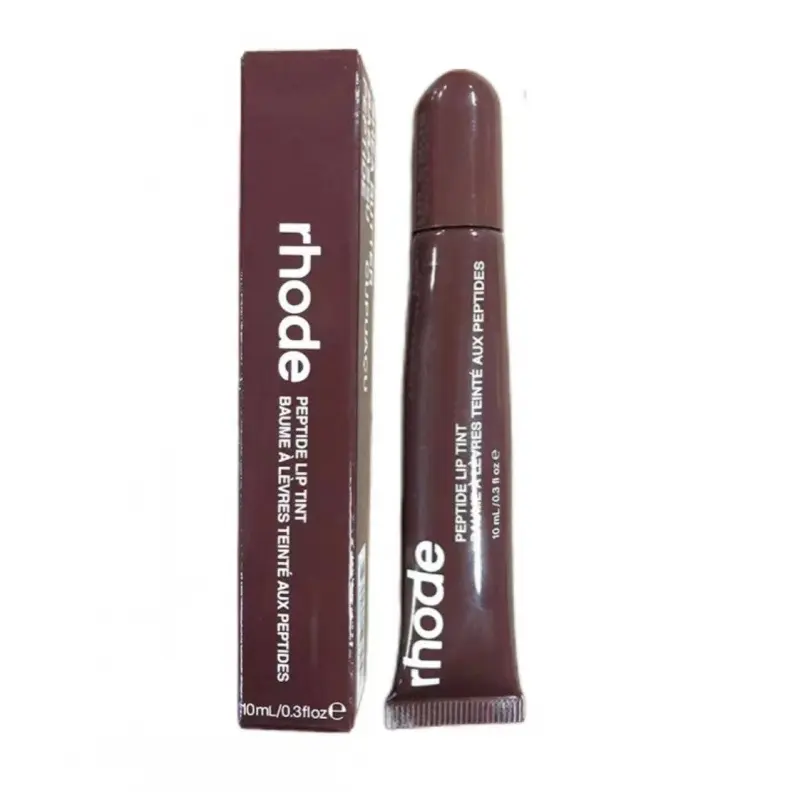 Rhode Glossy Lip Tint in Ribbon/Toast shades, moisturizing