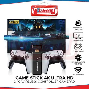 Game Stick 4K UltraHD M8 Pro 20.000 Games Portable Gamebox HADEEMI , Wireless Controller 2.4GHz BERGARANSI RESMI - Wirelessku