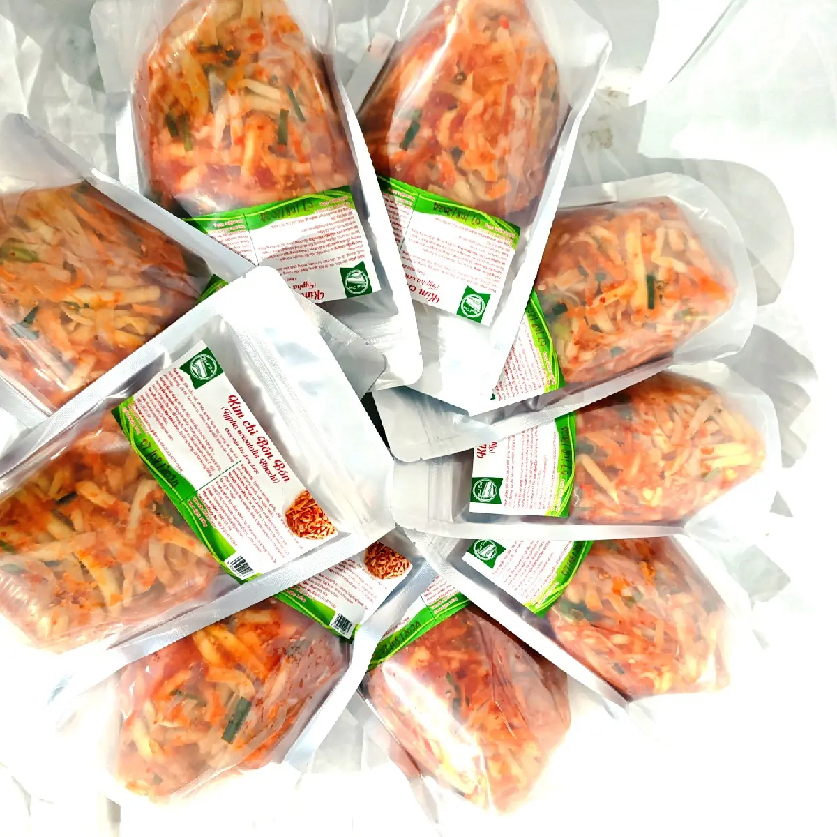 Kim chi Bồn Bồn túi zip ghép miệng túi 300gr