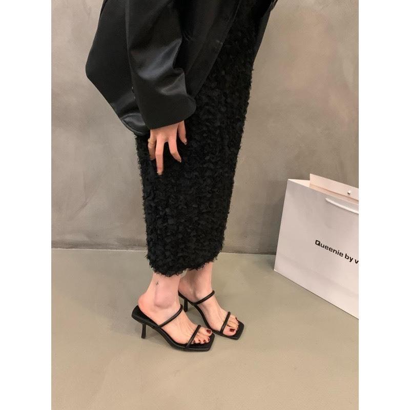 SA GUỐC NỮ  - DÉP CAO GÓT QUAI NGANG MẢNH - DÉP THỜI TRANG NỮ TÍNH 7 PHÂN mã 039