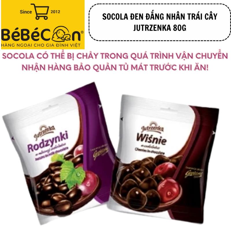 Socola Jutrzenka bịch 80g đen đắng 41% - Snack Thức Ăn Chocolate Food Ăn Vặt BÉ BÉ CON