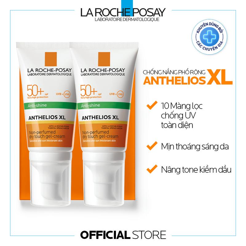 [LRP x Hannah] Bộ đôi La Roche-Posay Anthelios XL SPF 50+ PA++++ Kem chống nắng nâng tone cho da dầu -  Kiểm soát dầu 12 giờ - Chống nắng toàn diện