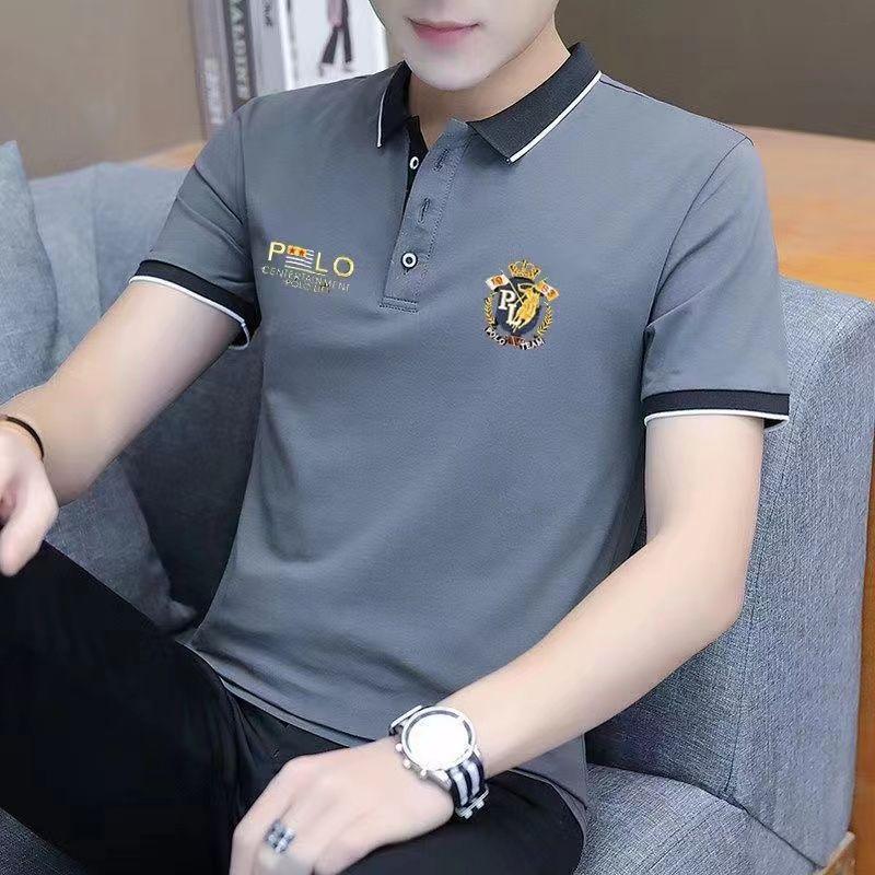 Áo Thun Nam Ngắn Tay, Hàng Mới Về Mùa Hè 2024, Kiểu Ve Áo, Phong Cách Thường Ngày Trẻ Trung, Tay Lỡ, Quần Áo Nam Hợp Xu hướng Áo Polo, Dáng Ôm 0
