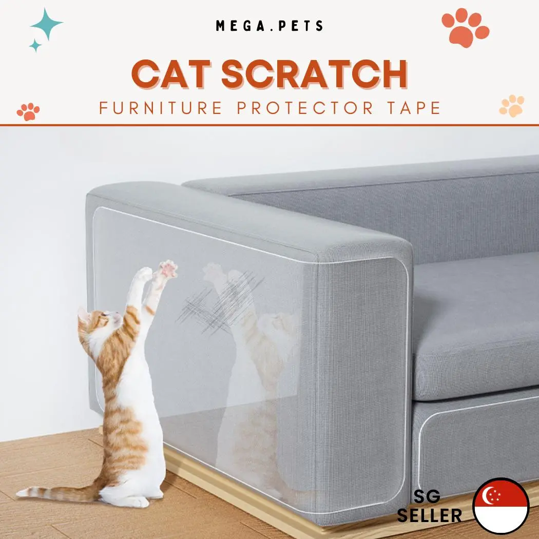 Cat scratch furniture protector tape sticker training cats scratching pad post board pole shield
