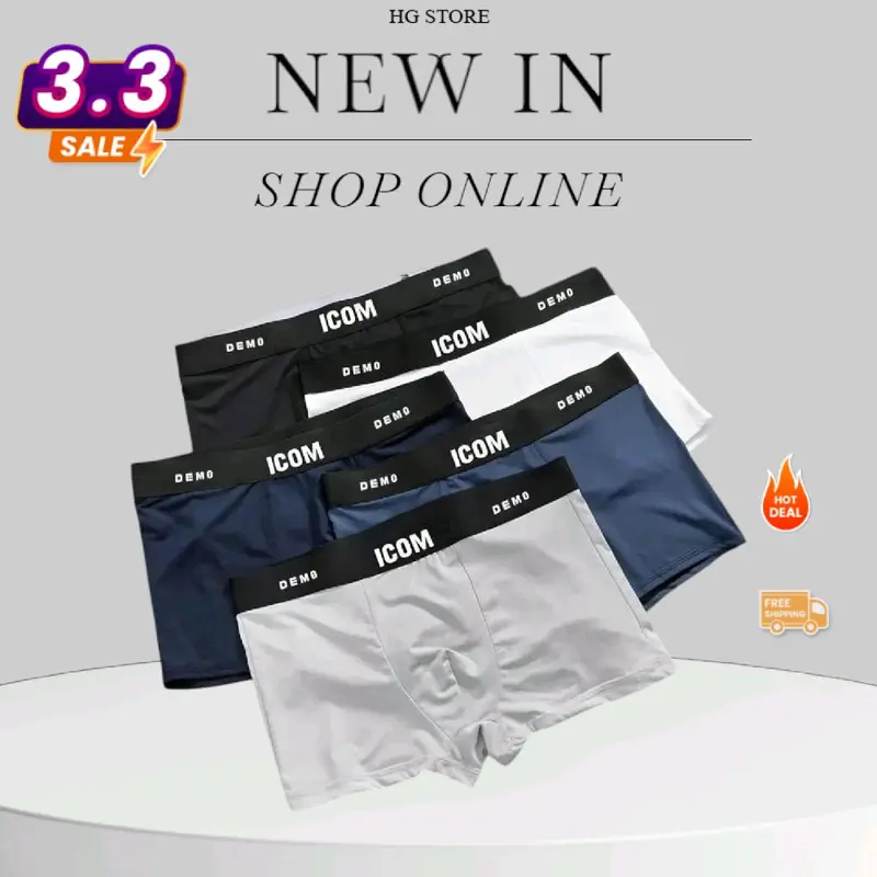 [COMBO 4-5C ]Quần Lót Nam thun lạnh Boxer Nam co giãn MS-04  , Sịp Đùi Nam mềm mịn mát mẻ, Quần Boxer Nam với lớp lót cotton thấm hút mồ hôi, dễ chịu thoáng khí - Menswear 0