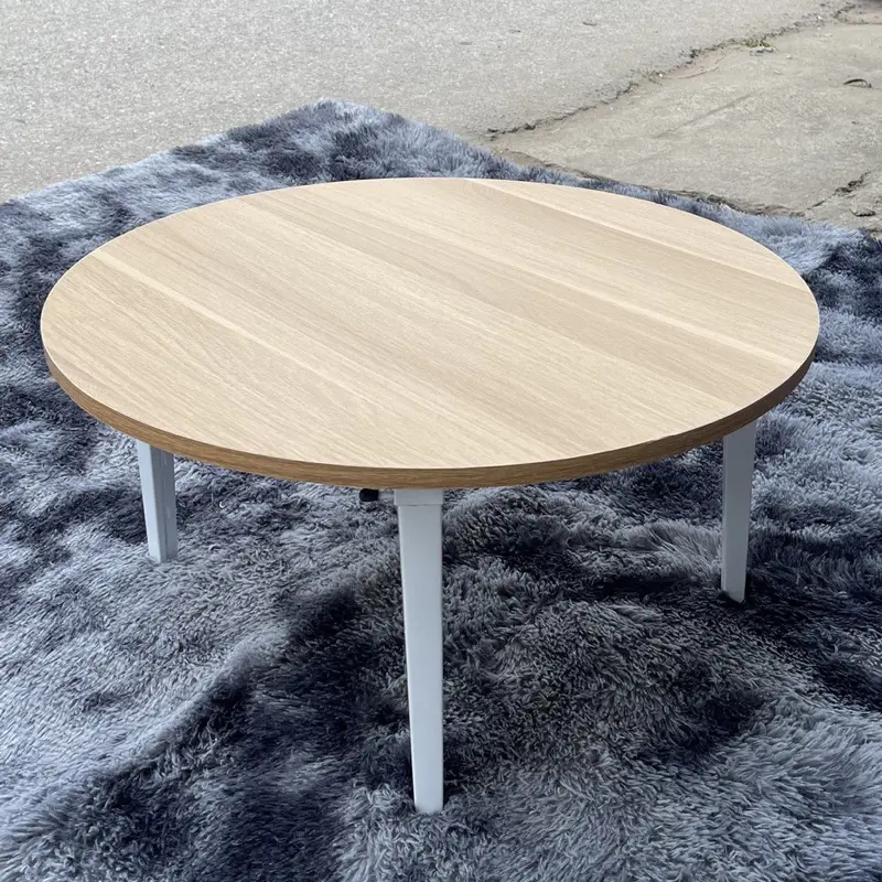 Bàn Bệt Tròn Chân Nhựa Gấp Gọn, Bàn Trà Gỗ MDF - Bàn Trà Sofa Tiện Lợi Giá Rẻ Nhiều Màu Lựa Chọn 4