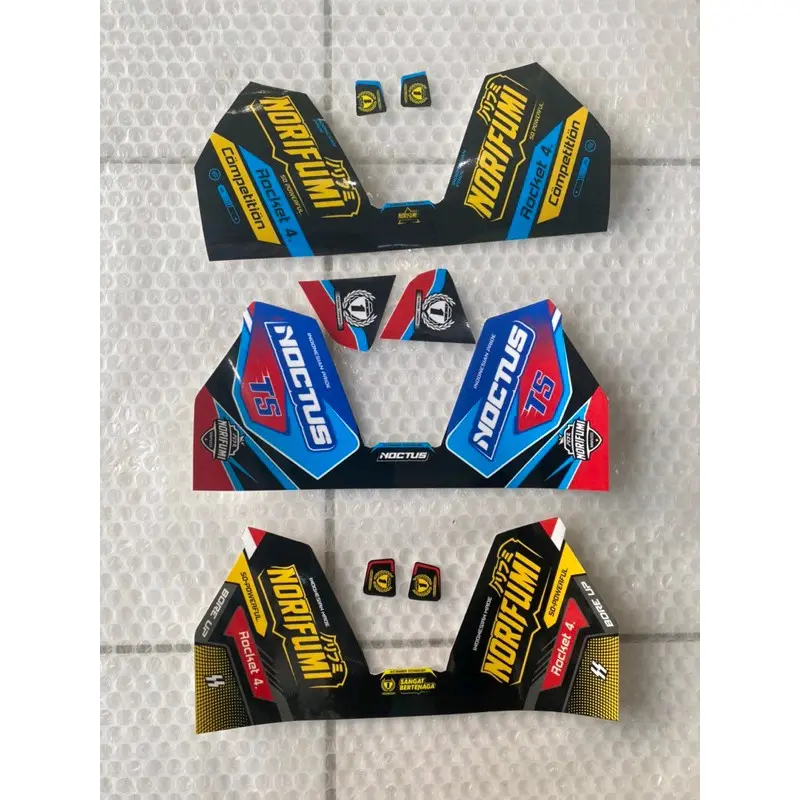 STIKER NORIFUMI FINYL BOLAK BALIK Sintetis Kulit PU Logam Plastik Motorcycle Aksesoris