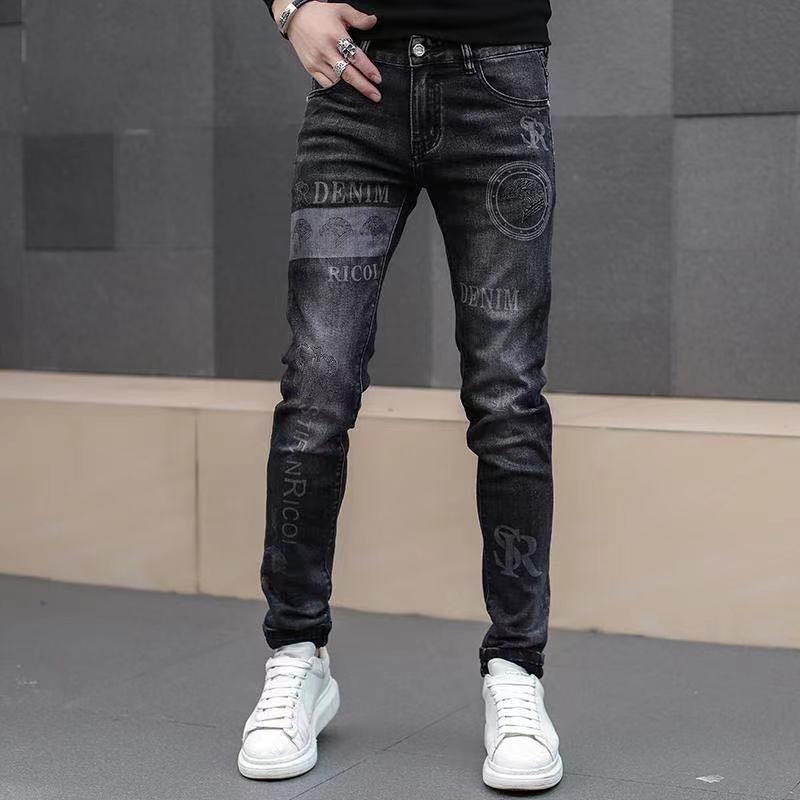 Product Introduction of Quần Dài Denim, Thời Trang Cao Cấp Của Nam Giới, In Hình Kim Cương Giả, Mỏng Vừa Vặn, Mỏng Vừa Vặn, Hàng Mới Về Thu Đông, Quần Dễ Phối Đồ Cho Nam Giới 18