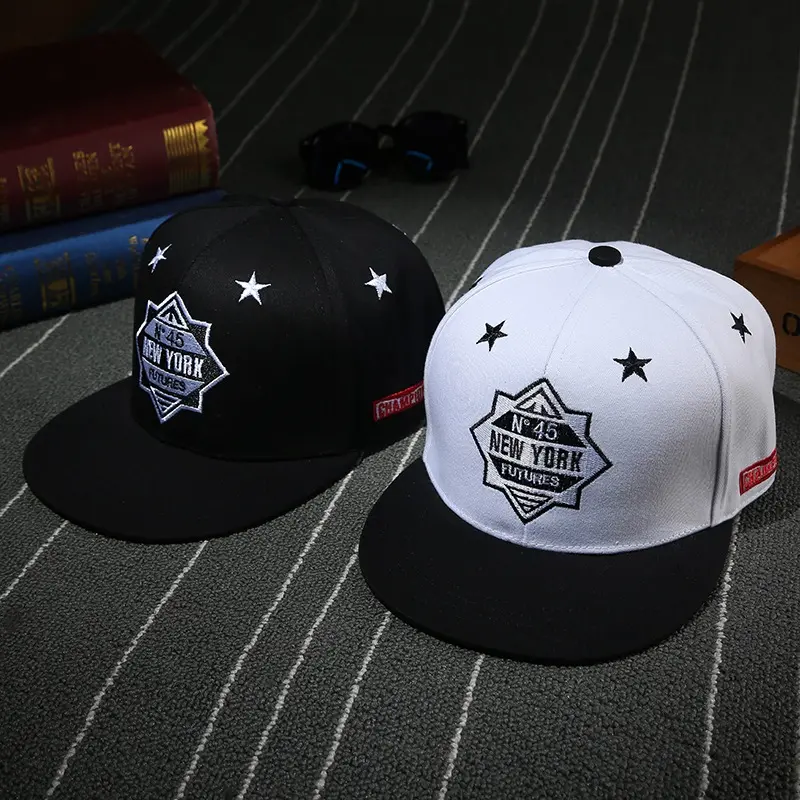 Vogue New York Embroidered Hip Hop Flat brimmed Hat snapback baseball cap for men