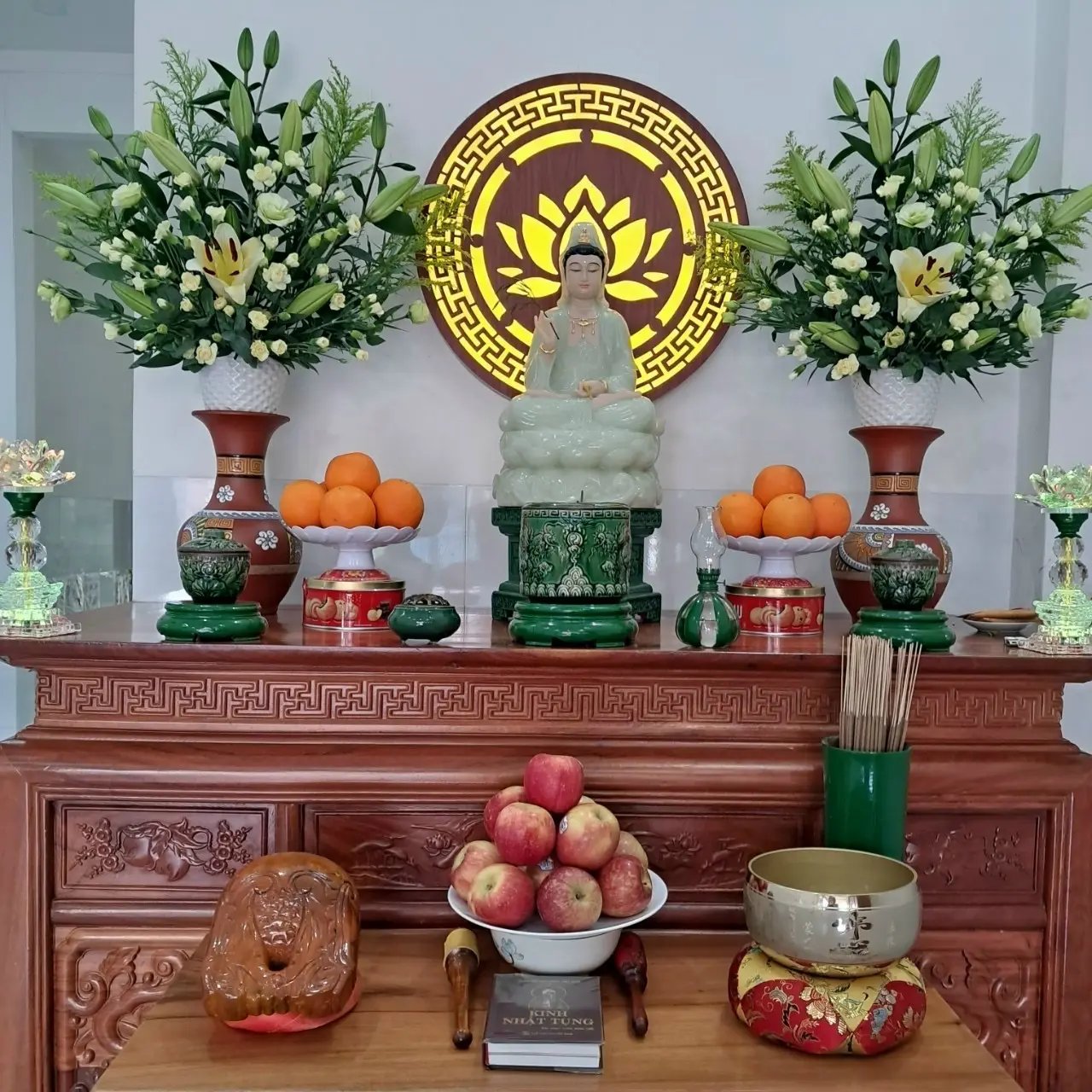 Đèn Trang Trí Bàn Thờ / Đèn Hào Quang Phòng Thờ Siêu Đẹp Gắn Tường [HÀNG CAO CẤP]