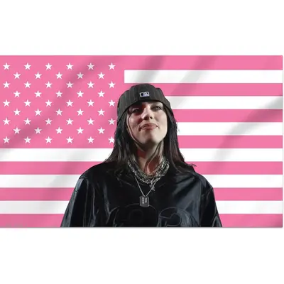 Wall Decor Tapestry Billie Eilish Billie Eilish Merch Flag TikTok Shop