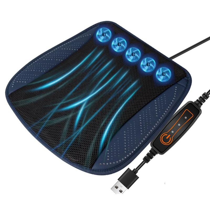 Product Introduction of Universal Car Seat Summer Cool Air Seat Cushion with USB Fan Fast Blowing Ventilation Seat Cooling Refrigerated Car Seat 28