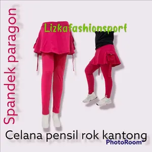 Celana Pensil Rok Kantong viral kekinian Biru Hitam Putih Panjang Melar