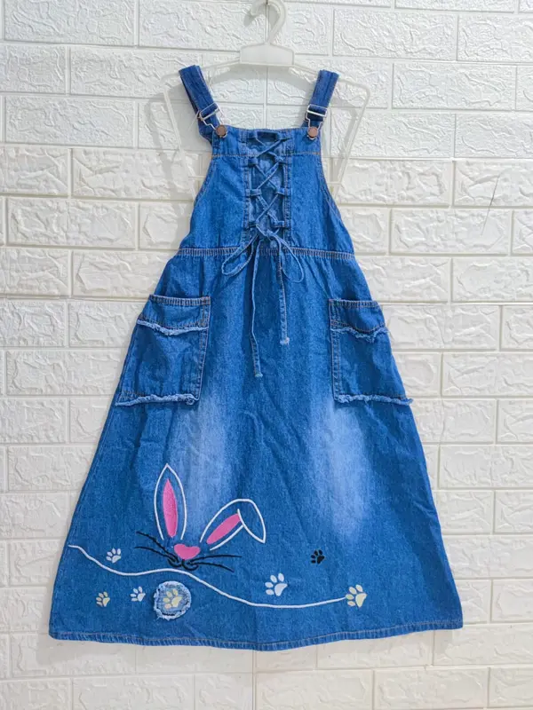 RKPJ/rok kodok panjang jeans anak perempuan/ overall jeans / termurah overall panjang semata kaki berkualitas /KELMOSHOP JEANS Perempuan Fashion Perempuan 2