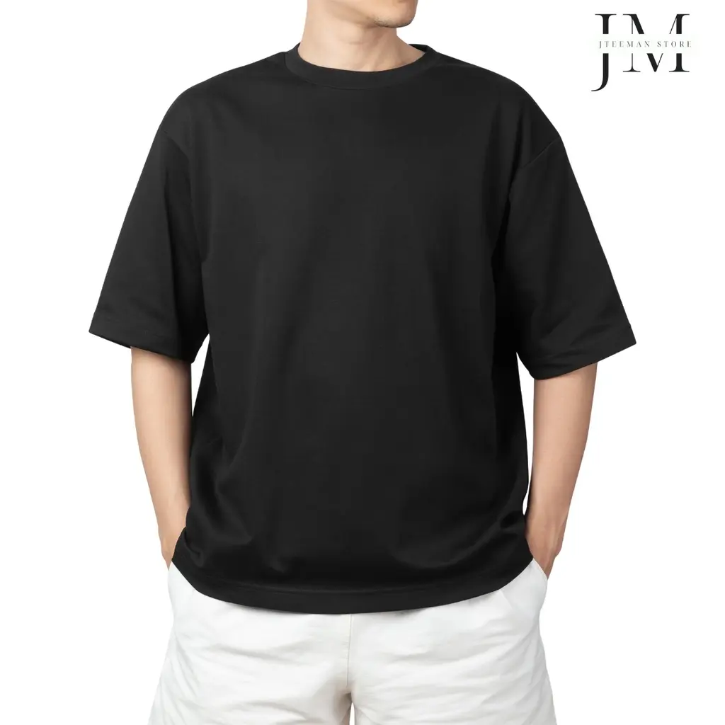 Áo Thun Trơn JTeeMan, Áo Phông Trơn Unisex Nam Nữ Tay Lỡ Form Rộng Vải Cotton 4 Chiều Cao Cấp - JT11