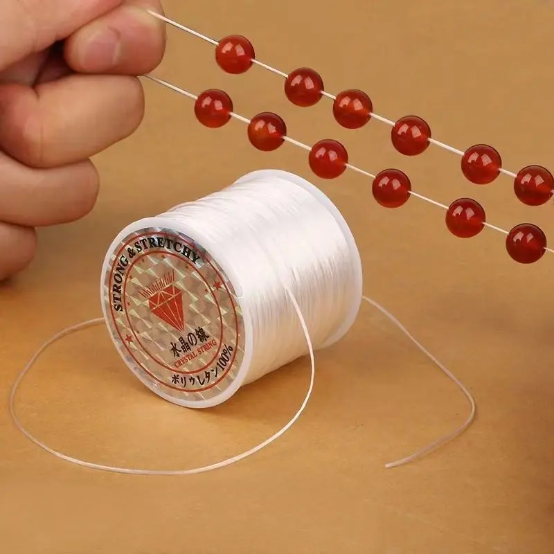 Dây Vòng Tay Sợi Đính Cườm Dây Cao Su, Dây Hạt, Dây Đeo Vòng Tay Chống Mài Mòn, Đàn Hồi, Đồ Thủ Công Pha Lê, Thích Hợp Để Làm Vòng Tay Diy