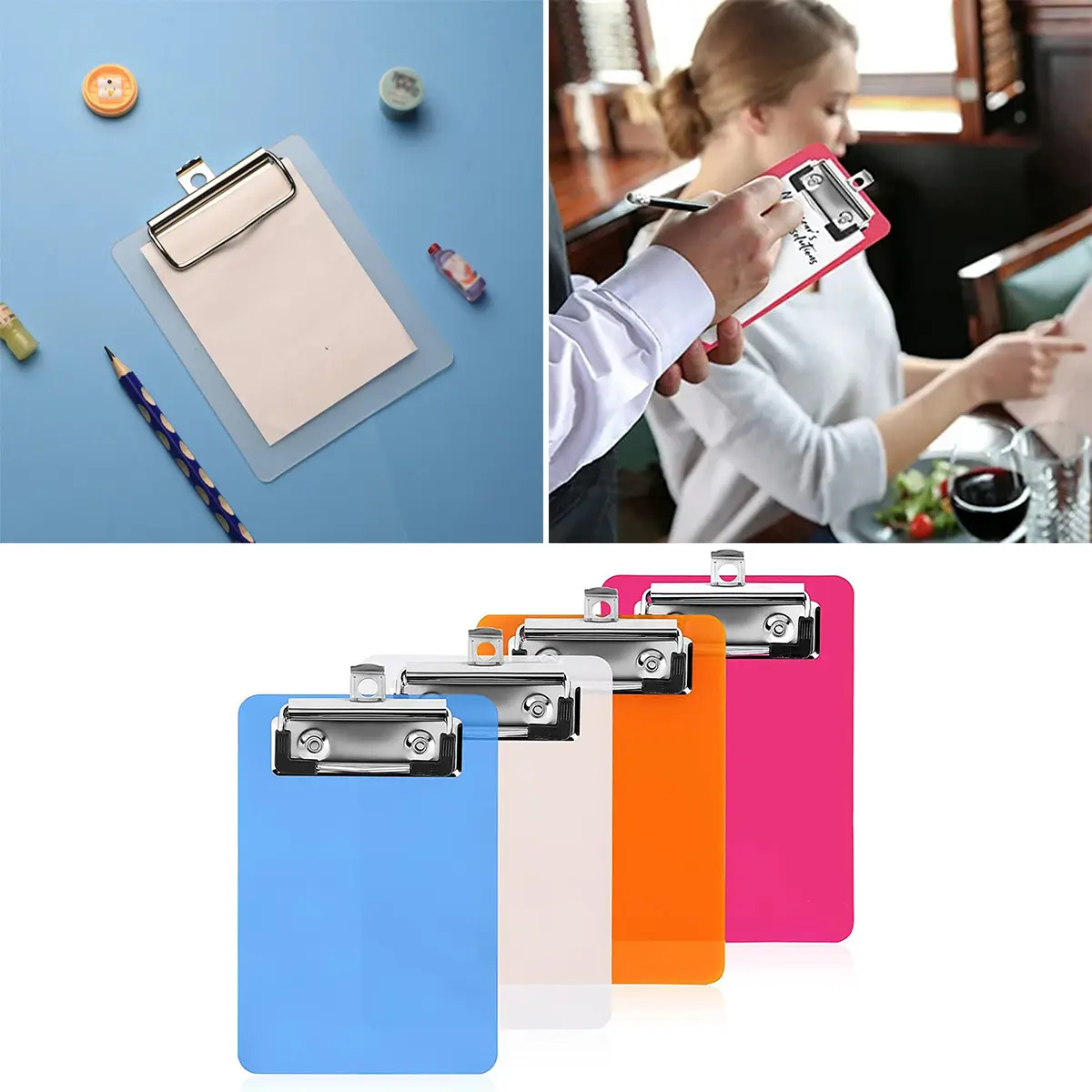 Mini 15x10cm Binder Clipboard with Slip Holder, Convenient to Carry#Portable Clipboard#Mini Binder#Slip Holder#Clipboard#Binder#Stationery Supplies
