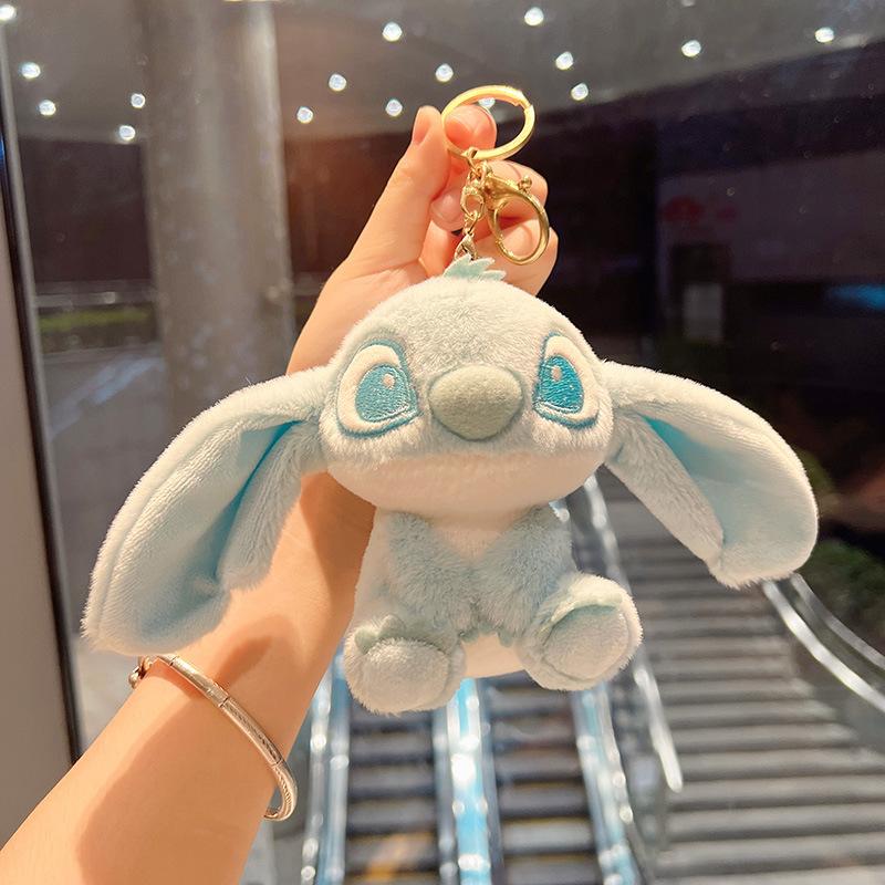 Product Introduction of Cartoon Kawaii Stitch Doll Couple Bag Small Pendant Plush Toy Cloth Doll Keychain Doll Pendant Girlfriend Birthday Gifts 9