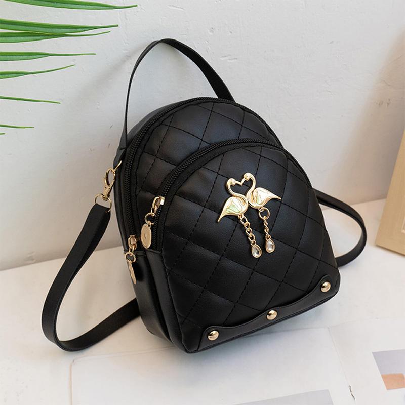 Ba Lô Mini, Dành Cho Nữ, Thêu thả thiên nga Dễ Thương, Cỡ Nhỏ Thích Hợp Cho Bé Gái, Làm Bằng Da, Túi Sách Nữ Túi Xách Nữ, Ví