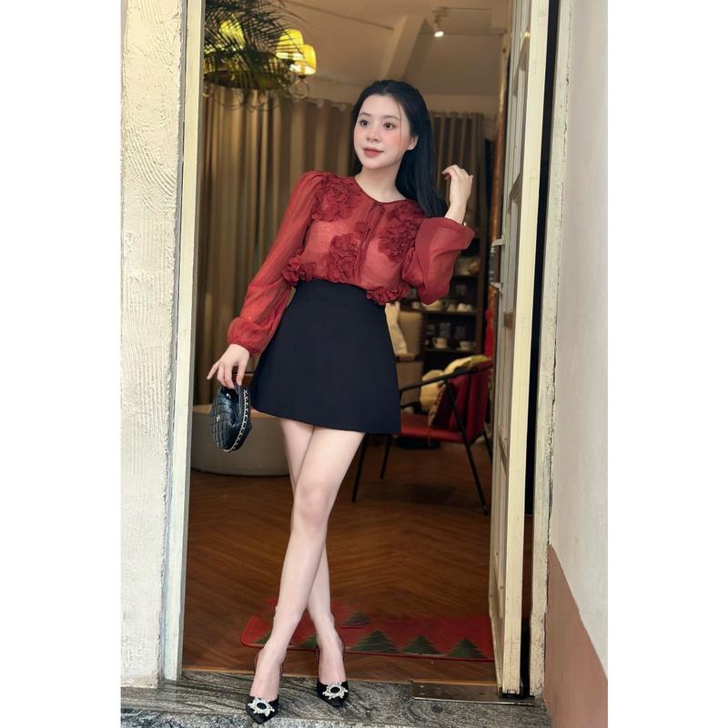 Chân Váy Con Ong Dáng A Xoè Phồng Cạp Lưng Cao BIG SIZE Chất Kaki Mềm Cao Cấp Lên From Xinh Nữ Women Kem 2