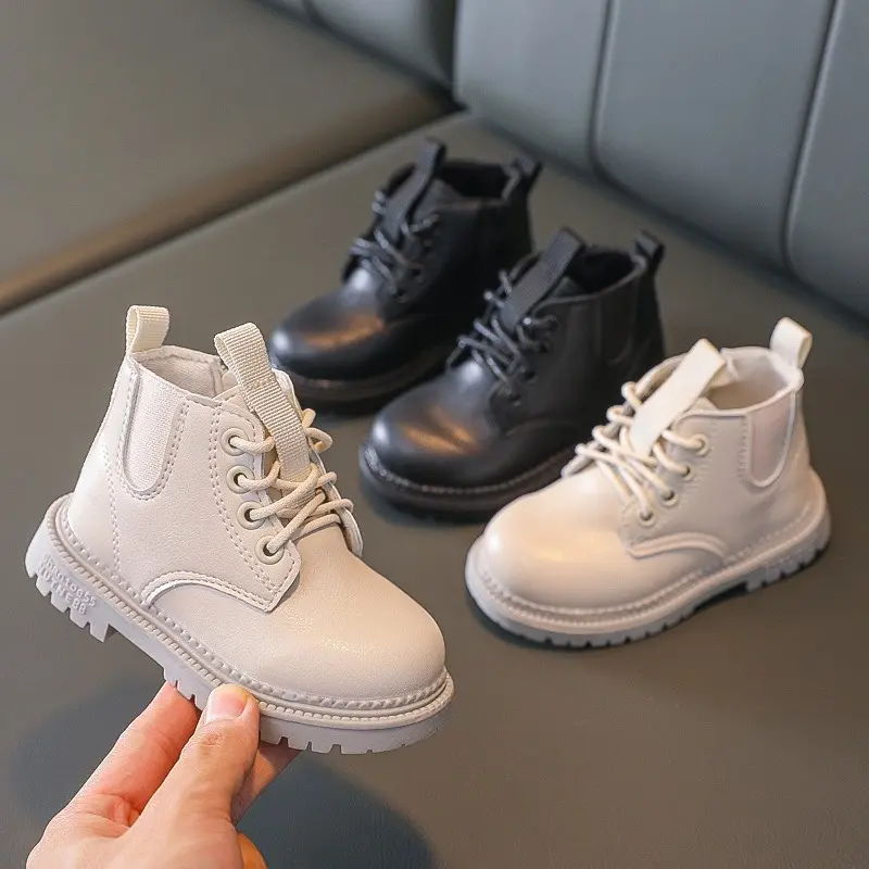 Giày Bốt Cho Bé Trai Bé Gái - Giày Cổ Cao Da Mềm Cao Cấp Cho Bé Size 21-30 M046