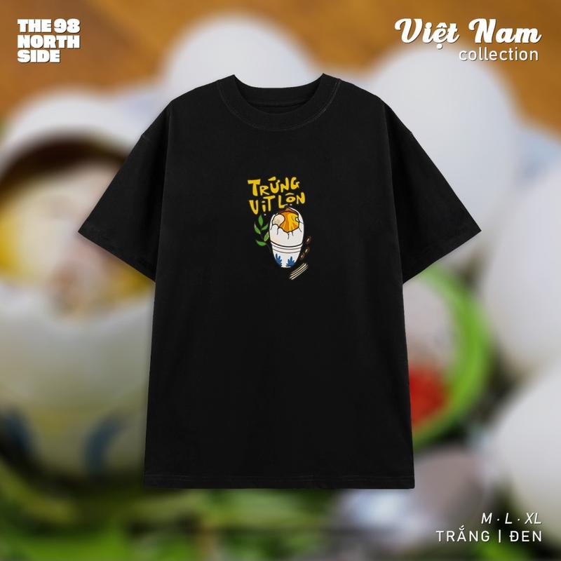 Áo Thun Việt Nam Form Rộng Cotton Tay Lỡ Unisex , Áo Phông Cổ Tròn Basic Tee Oversize Trend Hè 2025- BEAR FIDE Trứng Vịt