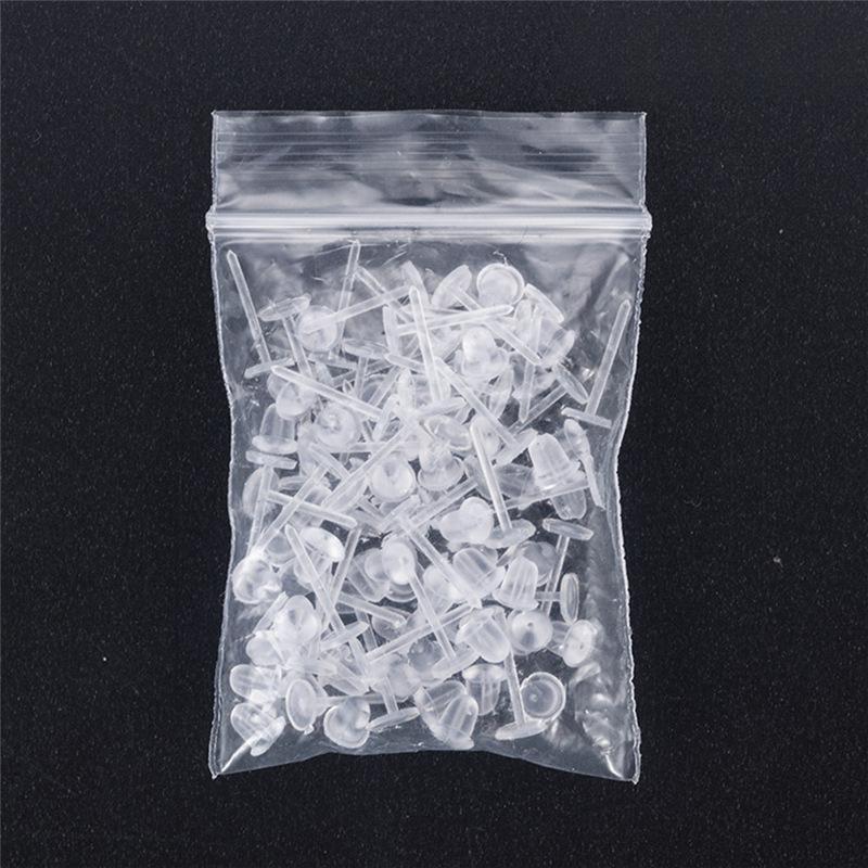 Bông Tai Tự Làm Bằng Nhựa Trong Suốt, Phong Cách Hàn Quốc Và Nhật Bản Mới, 50 Gói, Chăm Sóc Xỏ Khuyên Tai, Đinh Tán Tai, Nút Bịt Tai Thân Thiện Với Môi Trường 0
