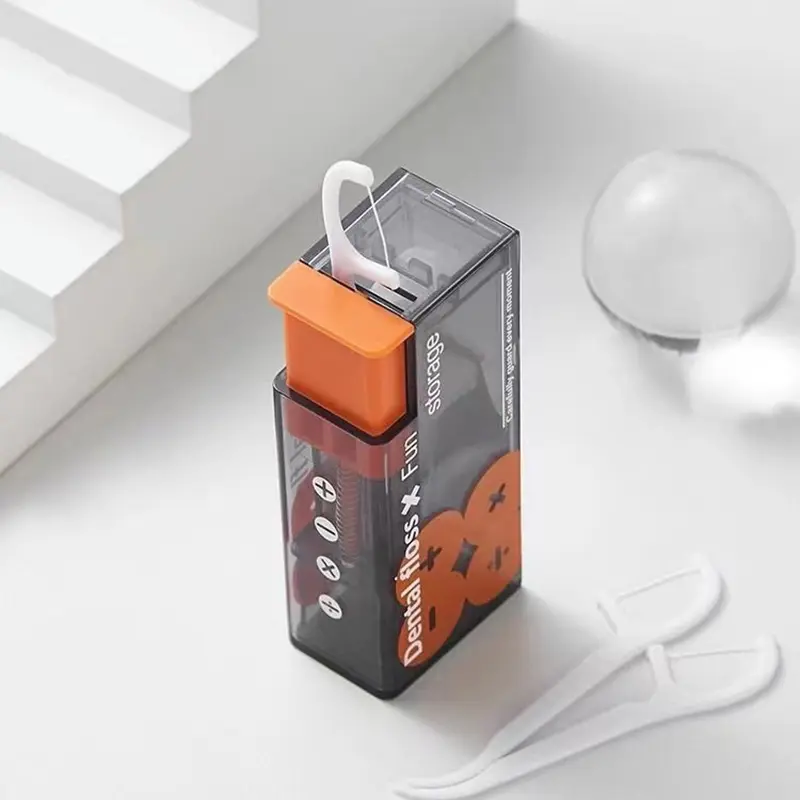 Hộp Đựng Chỉ Nha Khoa Cầm Tay Tự Động, Dụng Cụ Lấy Chỉ Nha Khoa, Tiện Lợi Và Thực Dụng, Thích Hợp Đi Du Lịch Và Cắm Trại, Bao Gồm 10 Chiếc Chỉ Nha Khoa 2