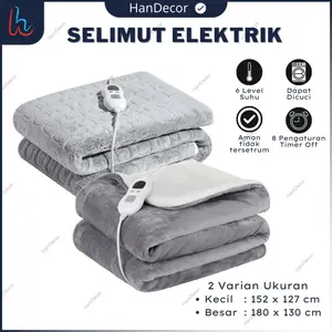 Selimut Elektrik | Selimut Penghangat Besar 152 x 127 cm | Electric Blanket Heated Mat | Selimut Pengatur Suhu dan Timer