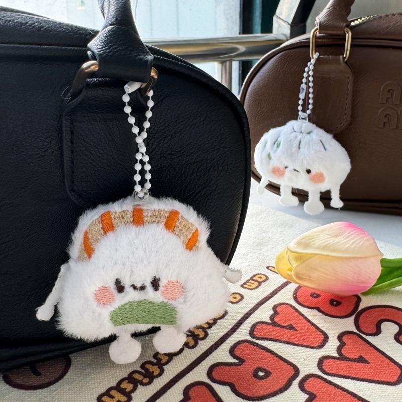 Dây Chuyền Chìa Khóa Bánh Bao Nhân Tạo Nhồi Bông Thiết Kế Hoạt Hình, Búp Bê Sushi Búi Tóc Mềm Mại Sáng Tạo, Đồ Trang Trí Mặt Dây Chuyền, Thích Hợp Cho Ba Lô Học Sinh, Quà Tặng Bạn Bè 1