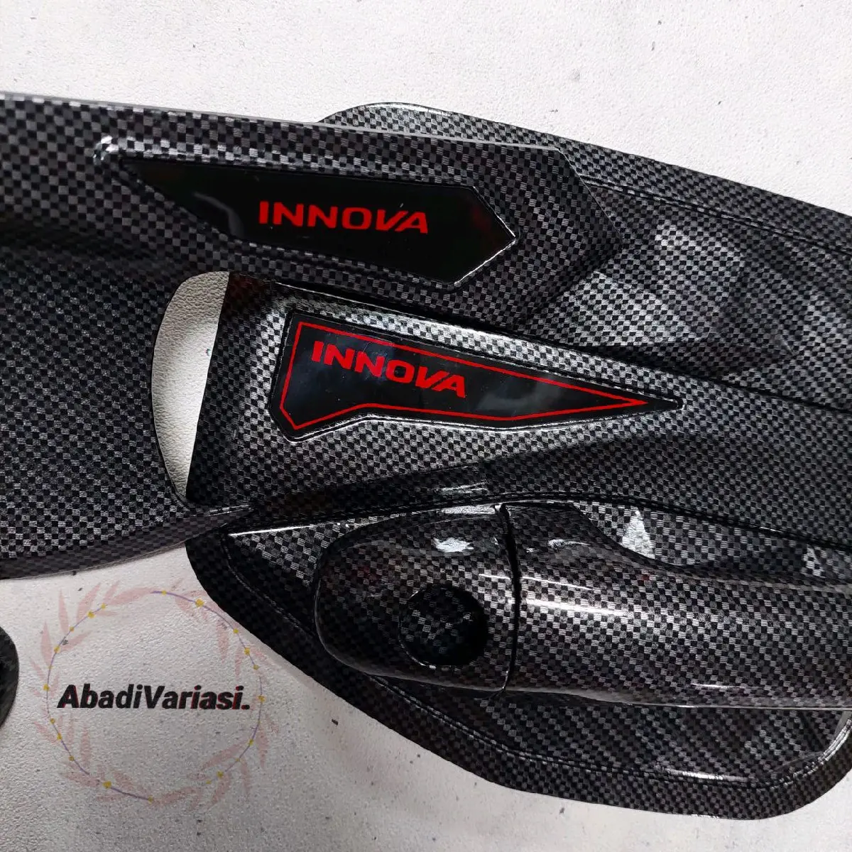 Paket Outer Handle Tank Cover Diamond Mobil Innova Reborn 2016 - 2021 Full Carbon