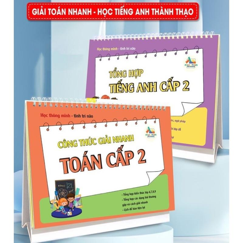 Combo Bộ Lịch Công Thức Toán Học, Tiếng Anh Cấp 2 Tổng Hợp Kiến Thức Dành Cho Học Sinh Trung Học Cơ Sở