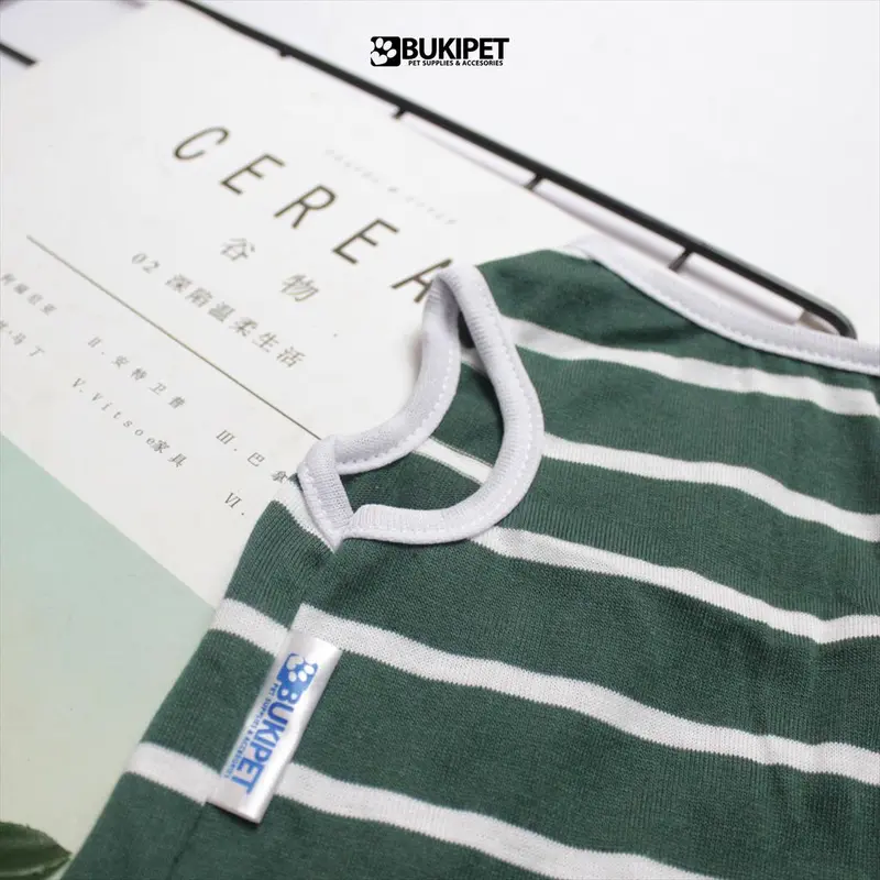 baju kucing lucu gemoy aksesoris hewan peliharaan - Tank Stripe Dark Army Series 1