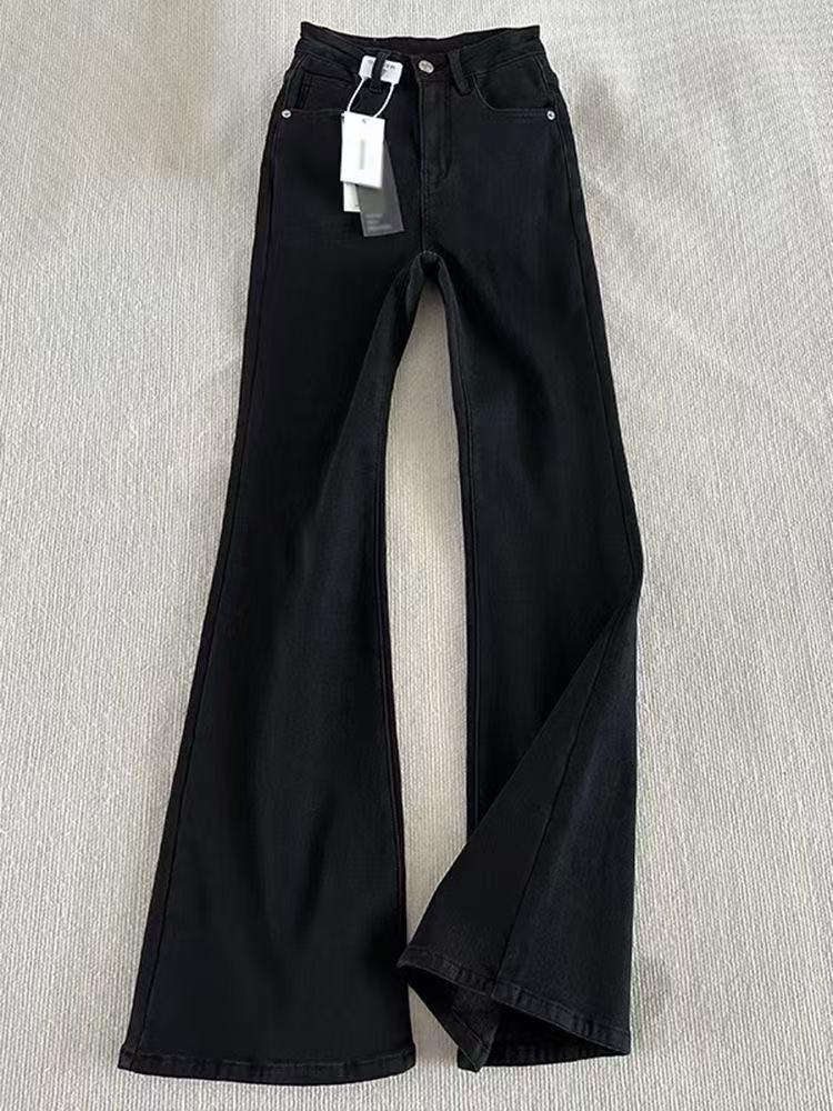 Product Introduction of Quần Jean Ống Loe, Màu Đen, Cho Nam, Ống Đứng, Phong Cách Đường Phố Cao Cấp Mỹ, Thích Hợp Cho Mùa Xuân Và Mùa Thu, Bó Sát, Quần Ống Loe 3
