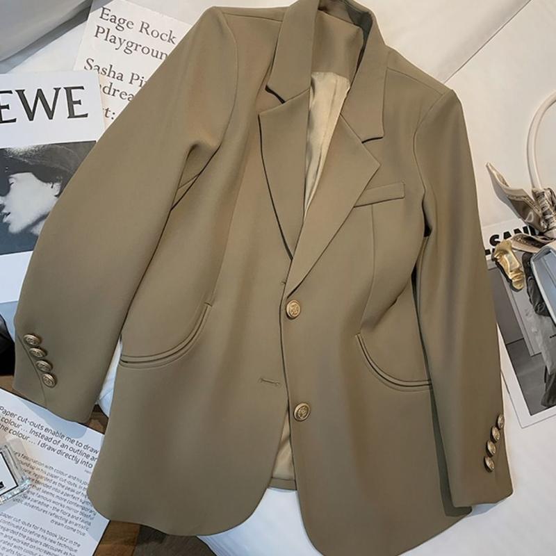 Áo khoác nữ áo khoác blazer nữ  MÀU NÂU TÂY KHUY 4 NÚT Ở TAY siêu sang Top Jacket Women